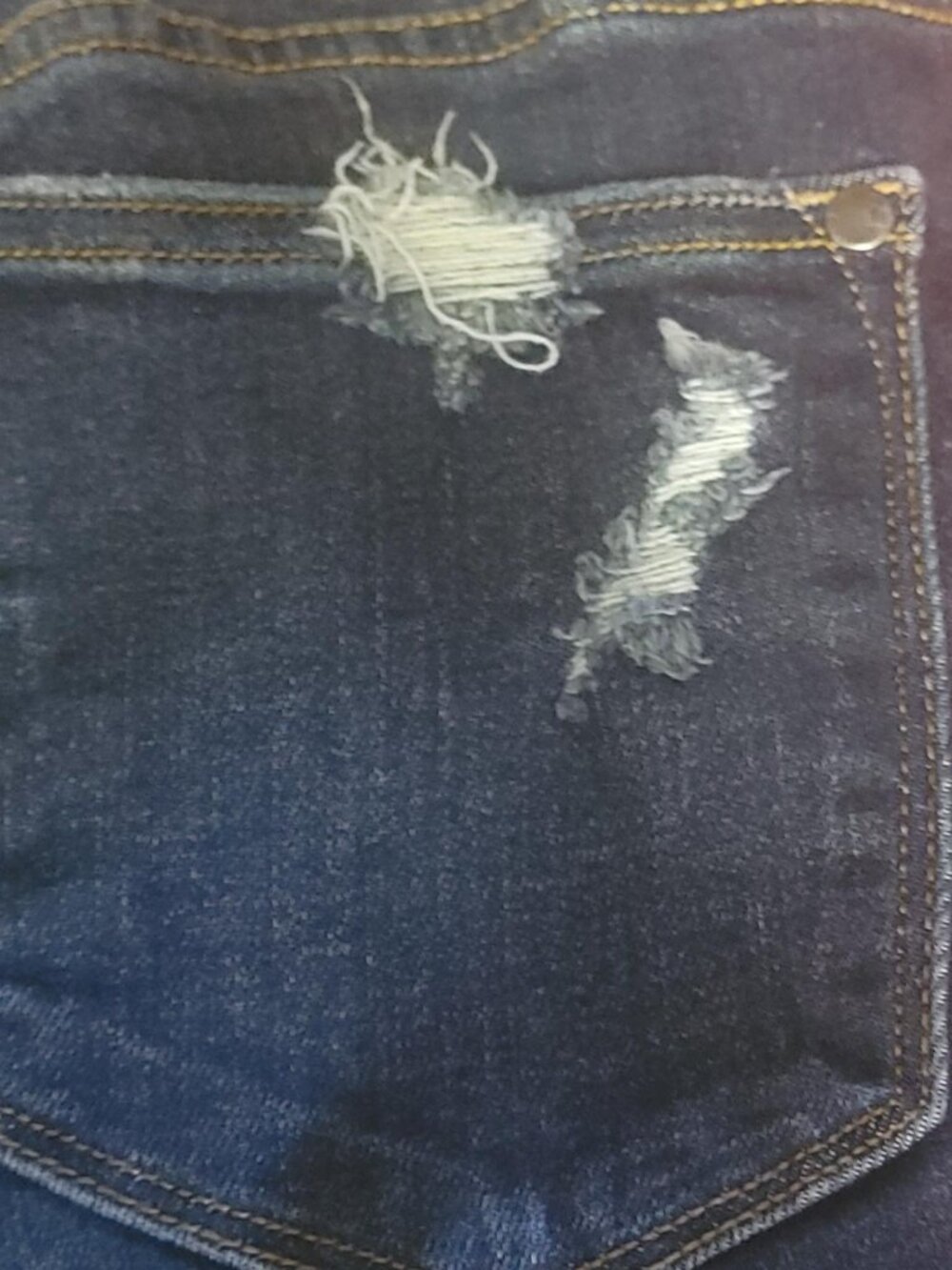 Judy Blue Distressed Skinny Jeans Women's 11/30 Dark Wash High Stretch Denim - Picture 8 of 10